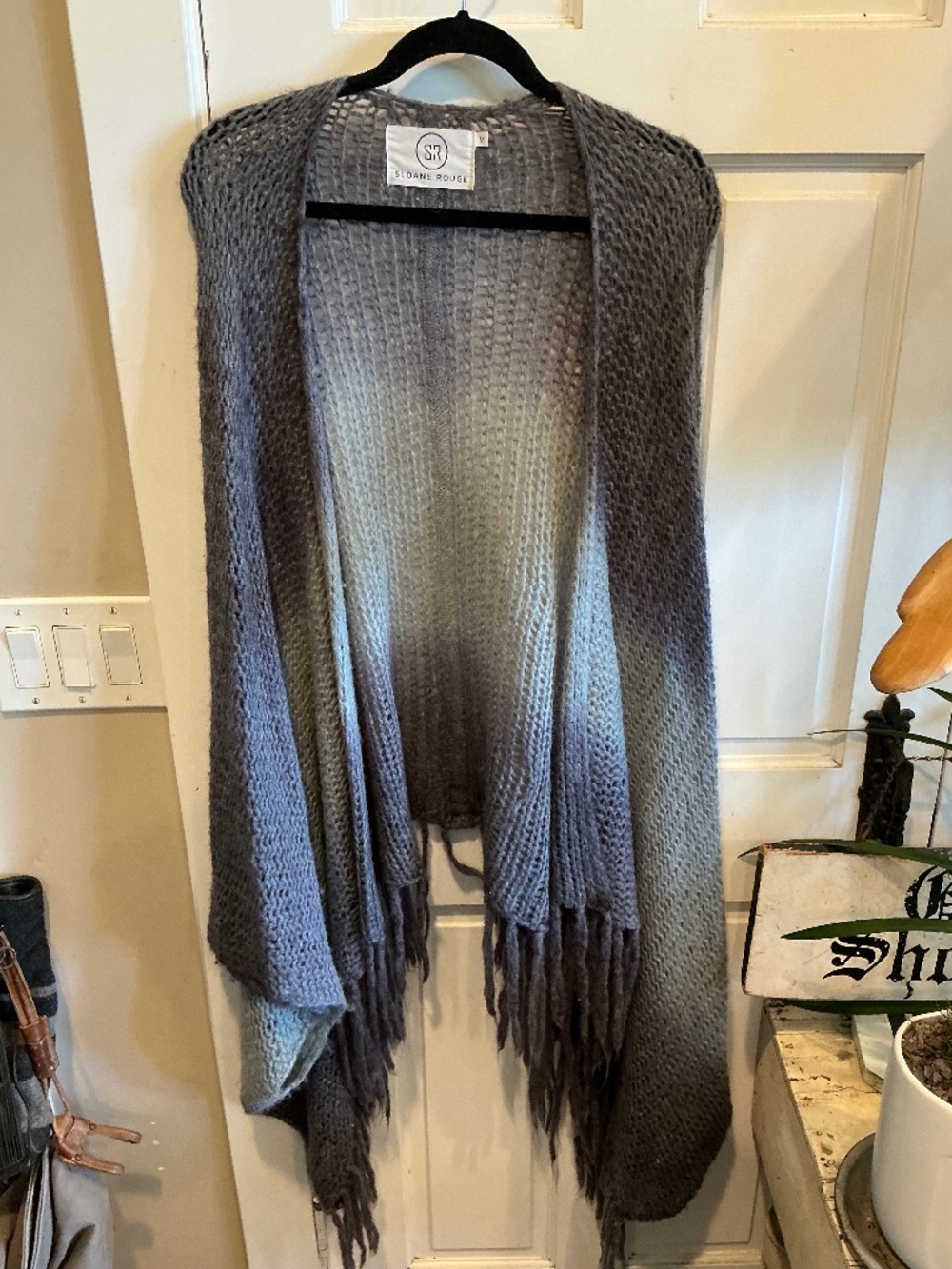Slone Rouge shawl coverup sweater!  Size medium yet very oversized